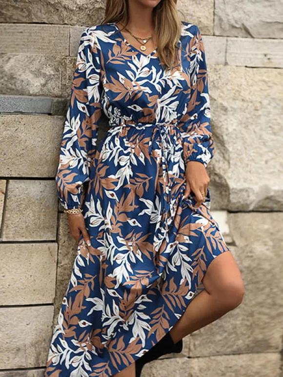 Best Princesse Fleurie Robe Longue Motif Feuille