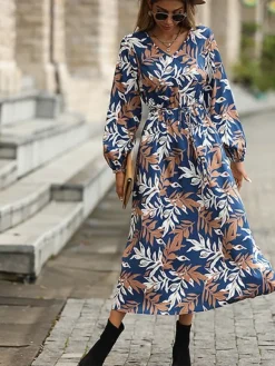 Best Princesse Fleurie Robe Longue Motif Feuille