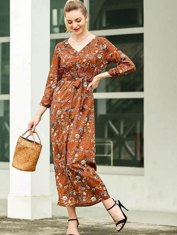 Outlet Princesse Fleurie Robe Longue Petites Fleurs