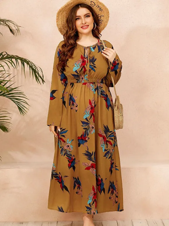 Cheap Princesse Fleurie Robe Maxi Fleurie Grande Taille