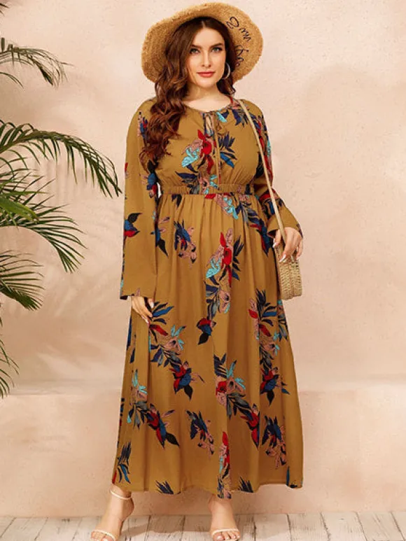 Cheap Princesse Fleurie Robe Maxi Fleurie Grande Taille
