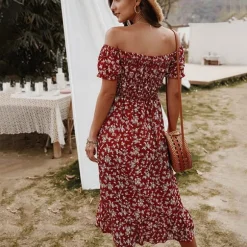 Shop Princesse Fleurie Robe Mi-longue Fleurie Bohème