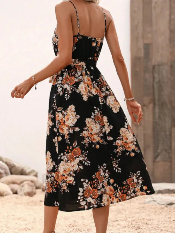 Flash Sale Princesse Fleurie Robe Noire Fleurie