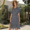 Shop Princesse Fleurie Robe Noire Fleurs Blanches