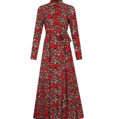 Flash Sale Princesse Fleurie Robe Rouge Fleurie Hiver