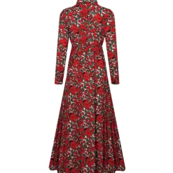 Flash Sale Princesse Fleurie Robe Rouge Fleurie Hiver