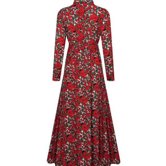 Flash Sale Princesse Fleurie Robe Rouge Fleurie Hiver