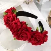 Cheap Princesse Fleurie Serre-Tête Fleur Rouge