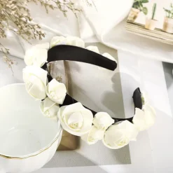 Flash Sale Princesse Fleurie Serre-Tête Fleurs Blanches