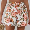 Sale Princesse Fleurie Short Blanc Imprimé Fleuri