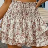 Online Princesse Fleurie Short Taille Haute Fleuri