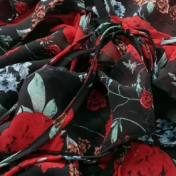 Store Princesse Fleurie Tunique Noire Fleurie