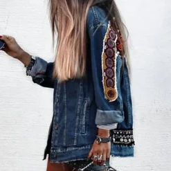 Best Princesse Fleurie Veste Denim Fleurie Brodée