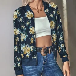 Shop Princesse Fleurie Veste Fleurie Bleu Marine