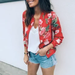 Clearance Princesse Fleurie Veste Rouge Imprimé Fleuri